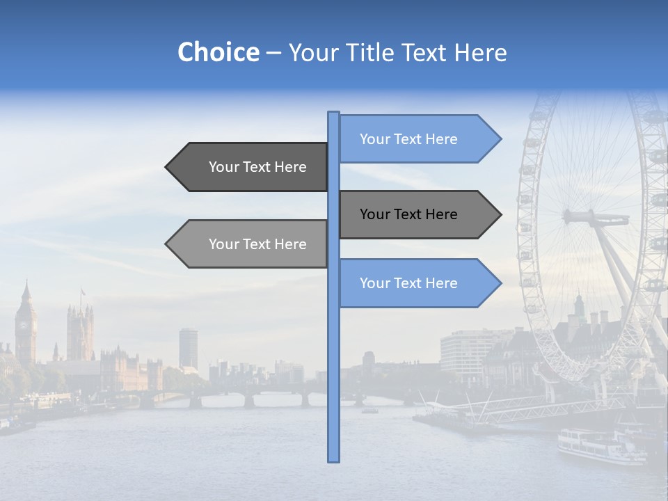 Built Structure Big Ben London Eye PowerPoint Template