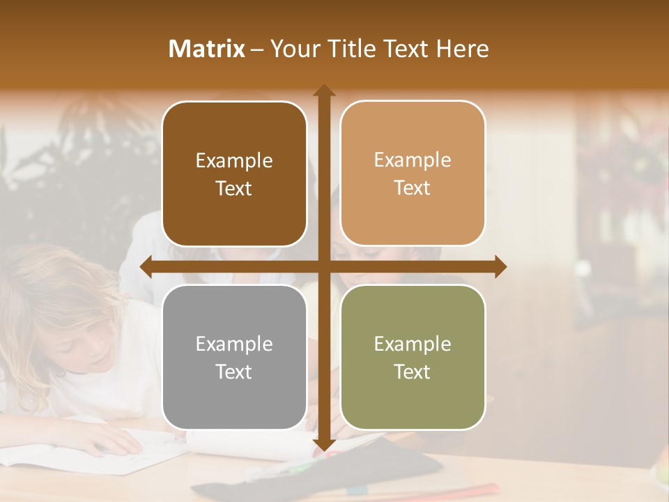 Mature Girl Pencil PowerPoint Template