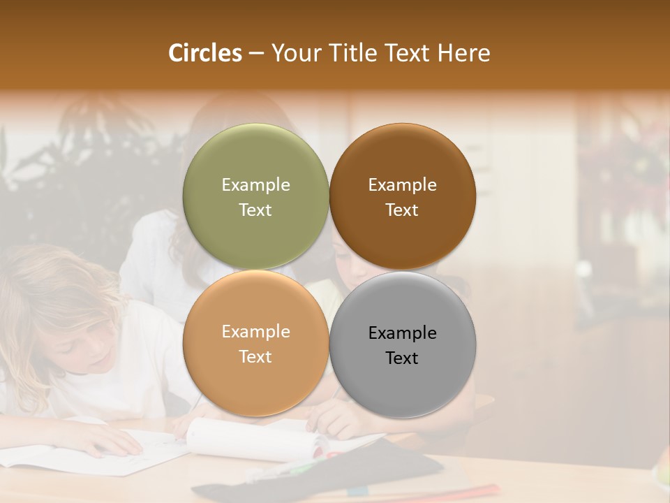 Mature Girl Pencil PowerPoint Template