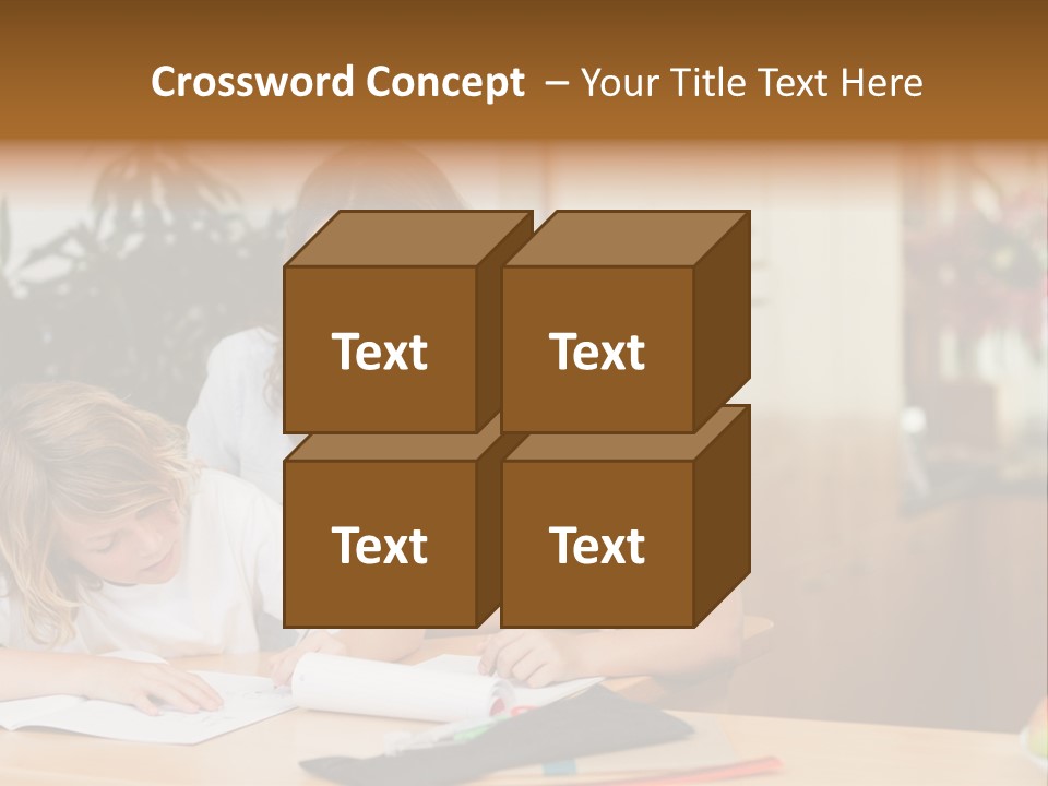 Mature Girl Pencil PowerPoint Template