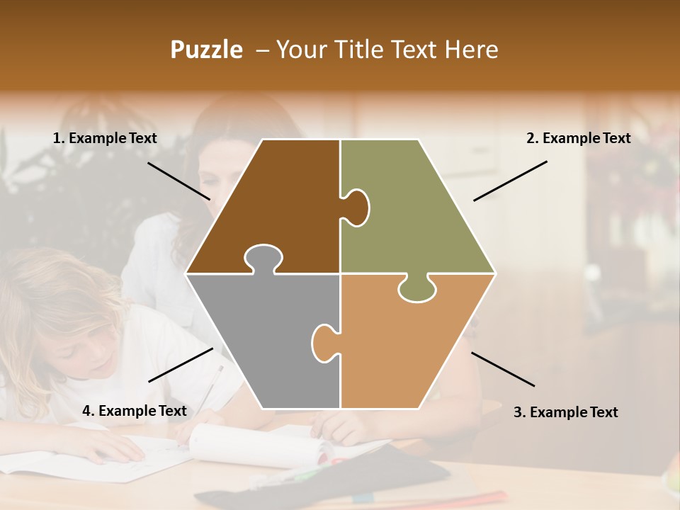 Mature Girl Pencil PowerPoint Template