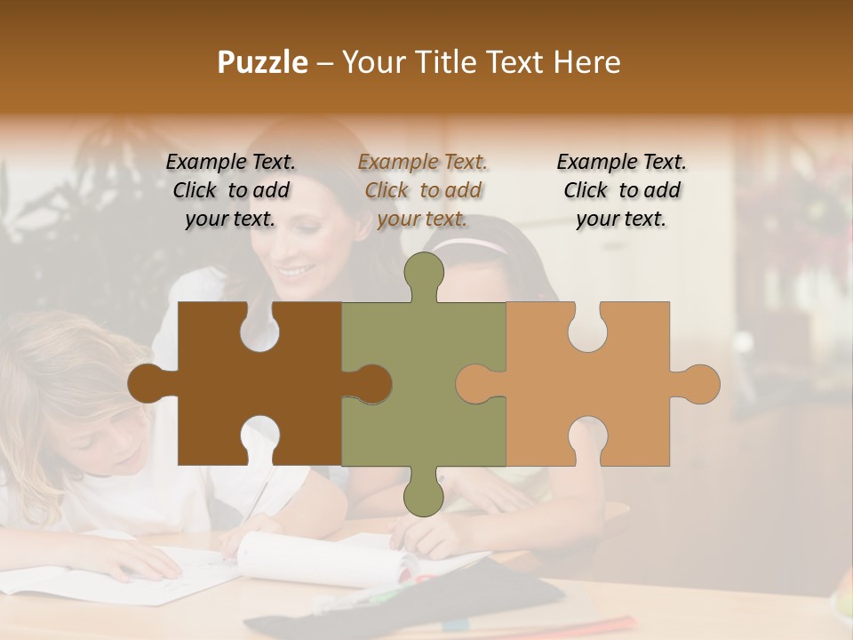 Mature Girl Pencil PowerPoint Template