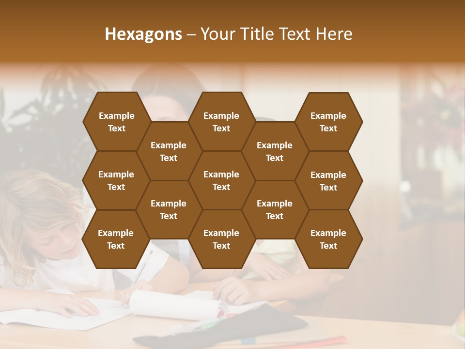 Mature Girl Pencil PowerPoint Template