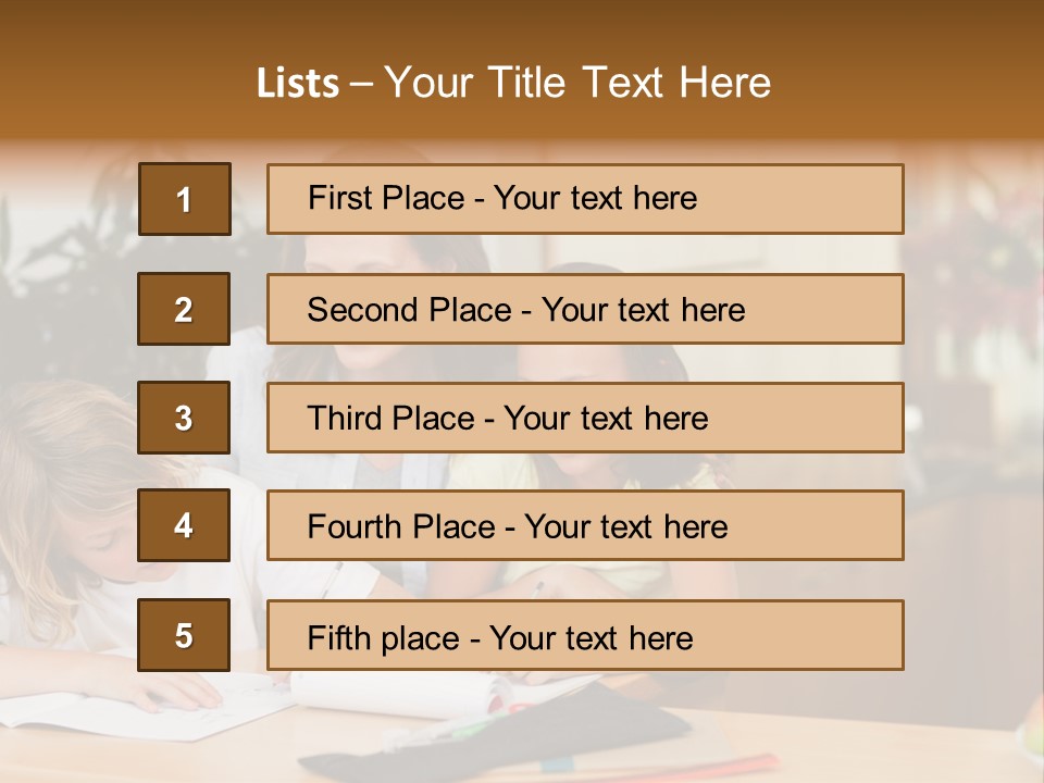 Mature Girl Pencil PowerPoint Template