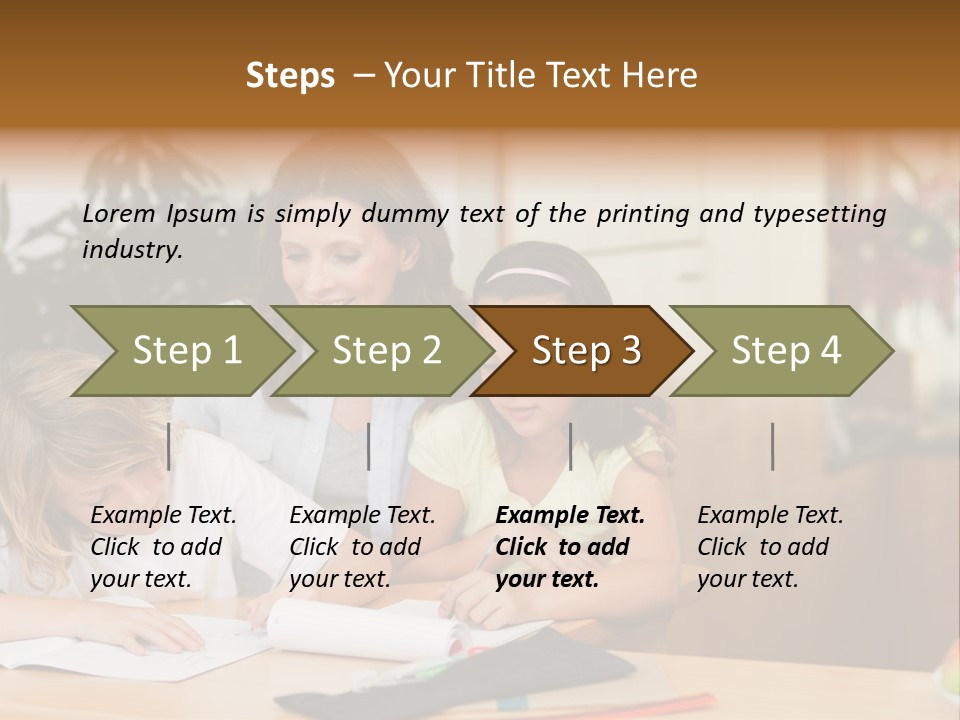 Mature Girl Pencil PowerPoint Template