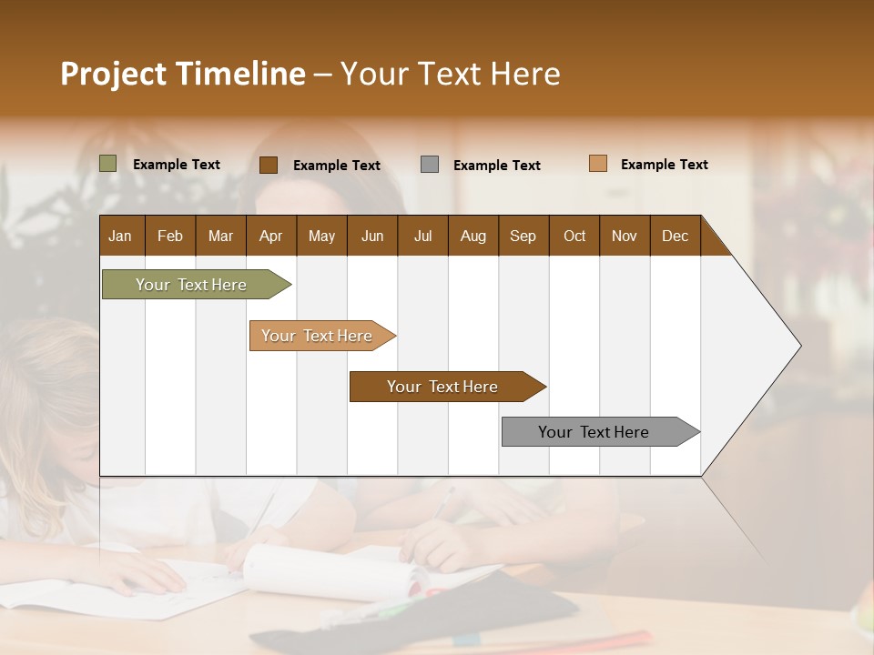 Mature Girl Pencil PowerPoint Template