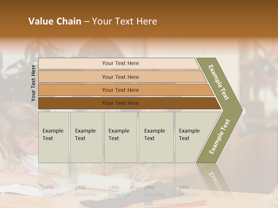 Mature Girl Pencil PowerPoint Template