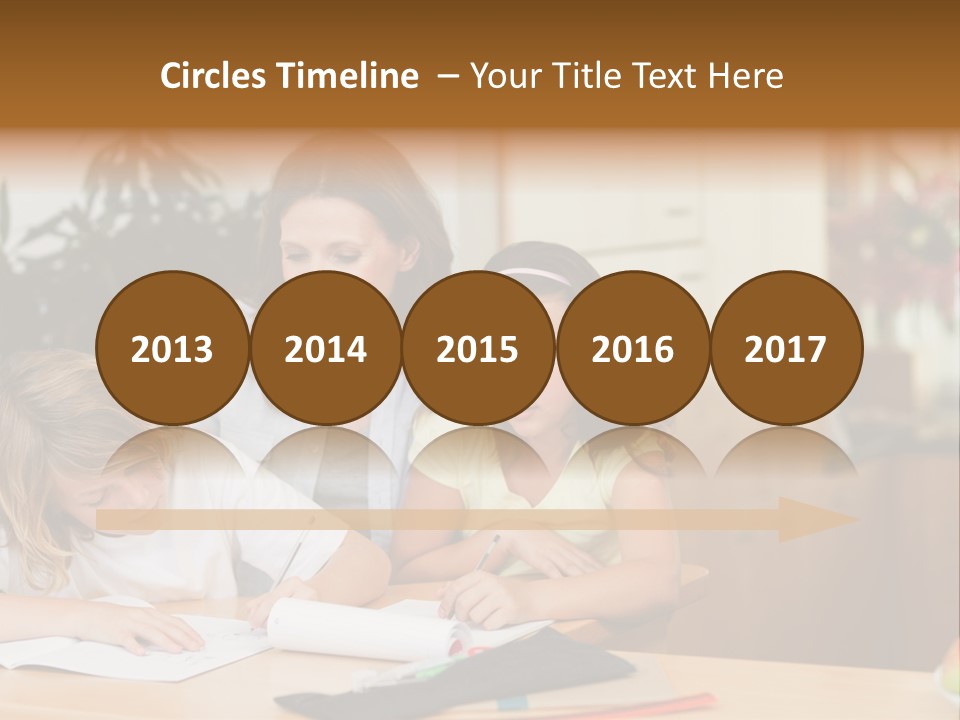 Mature Girl Pencil PowerPoint Template