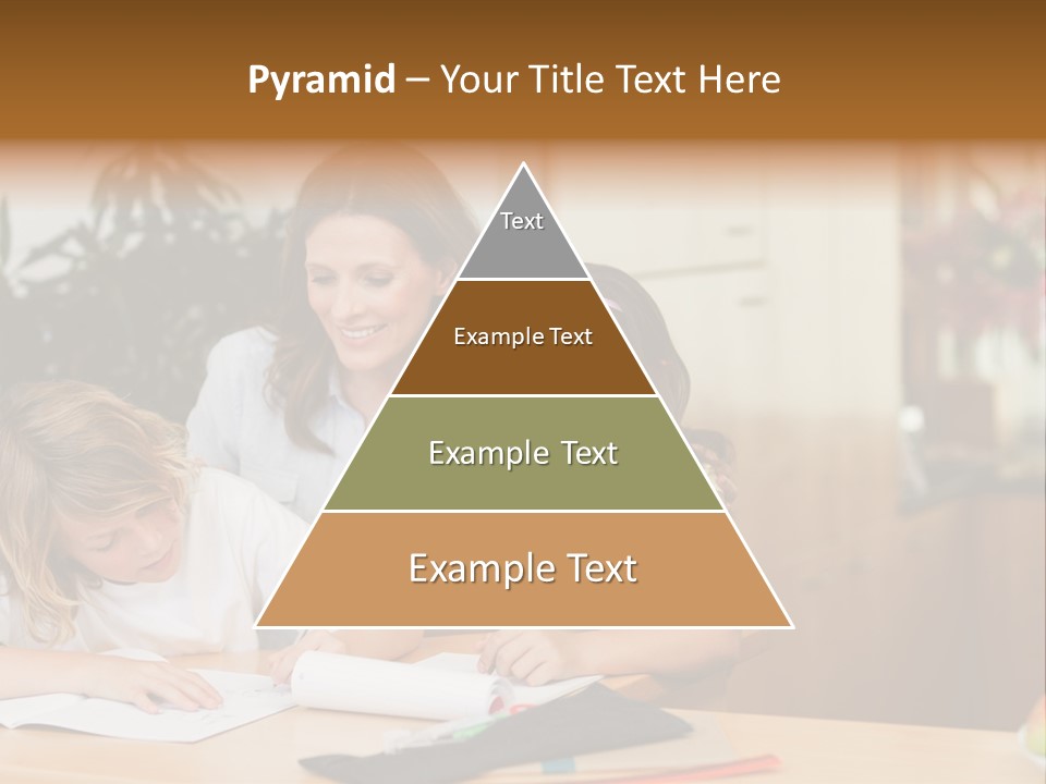 Mature Girl Pencil PowerPoint Template