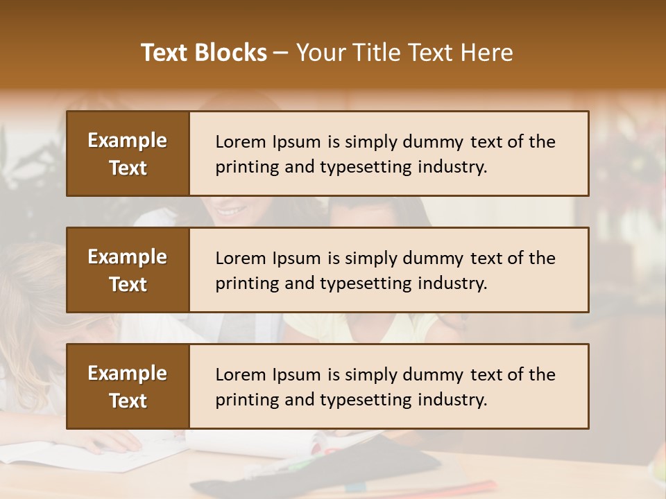 Mature Girl Pencil PowerPoint Template