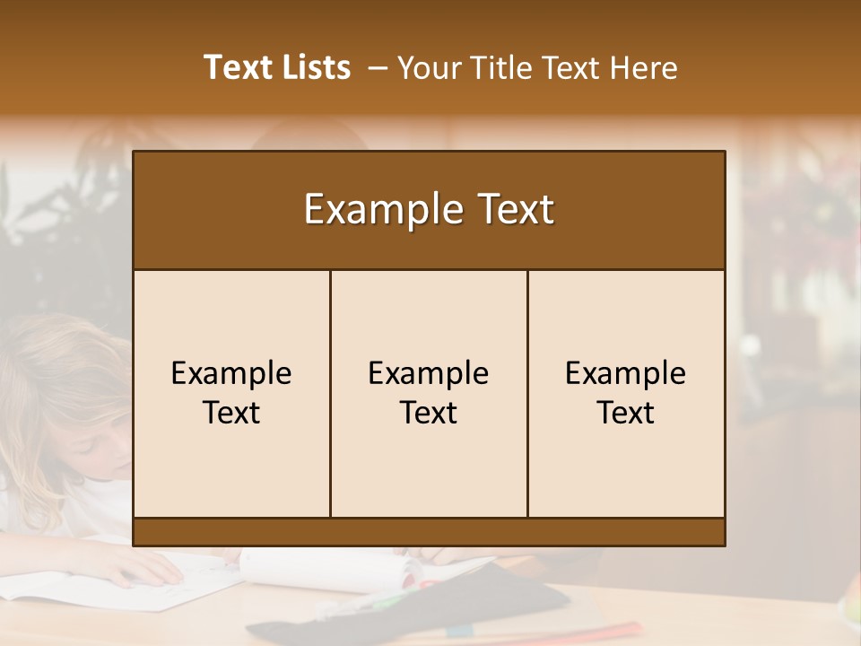 Mature Girl Pencil PowerPoint Template