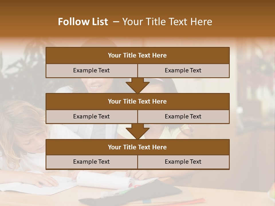 Mature Girl Pencil PowerPoint Template