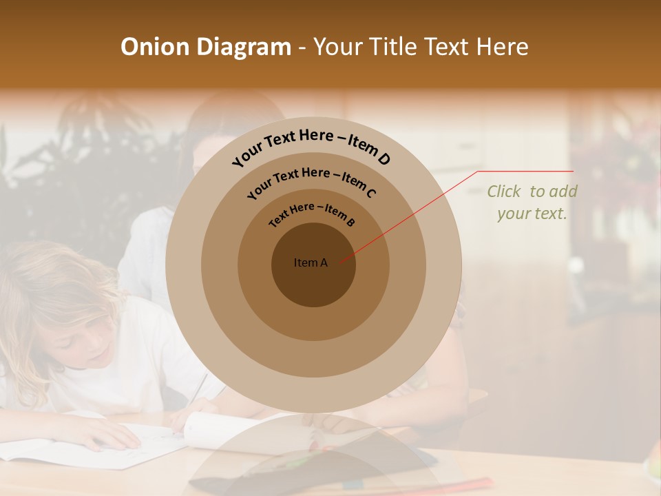 Mature Girl Pencil PowerPoint Template