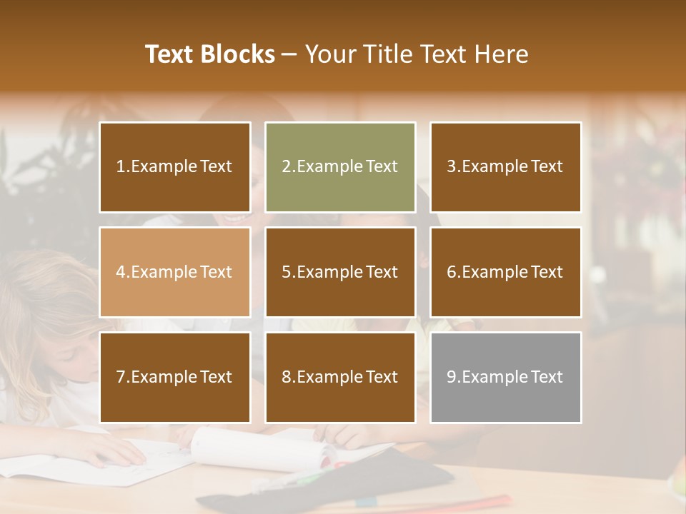 Mature Girl Pencil PowerPoint Template