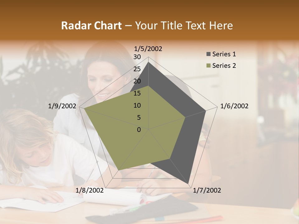 Mature Girl Pencil PowerPoint Template