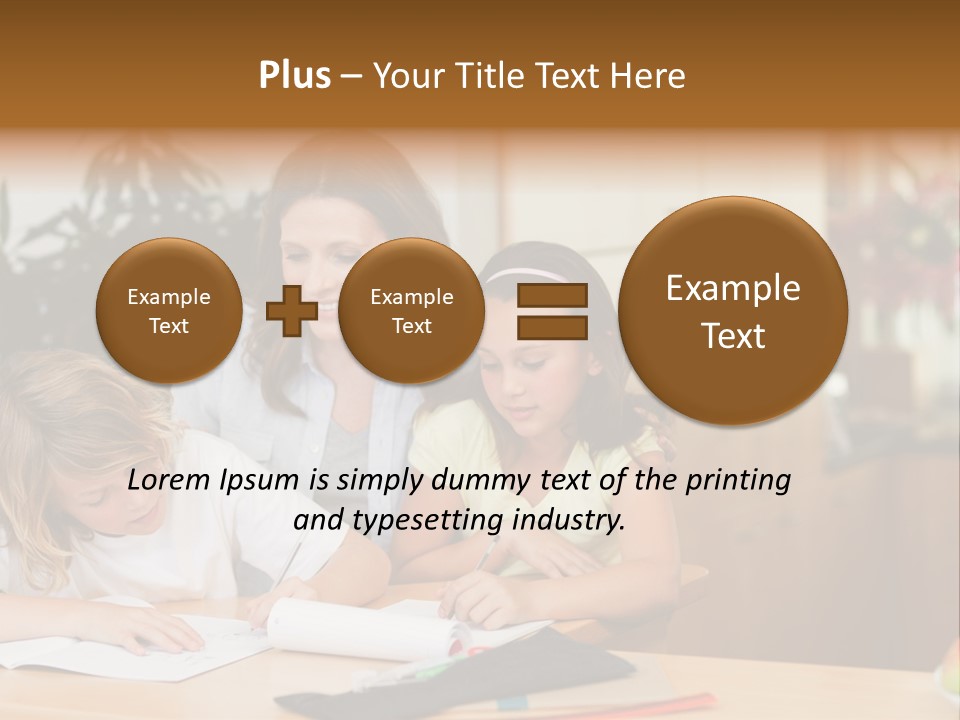 Mature Girl Pencil PowerPoint Template
