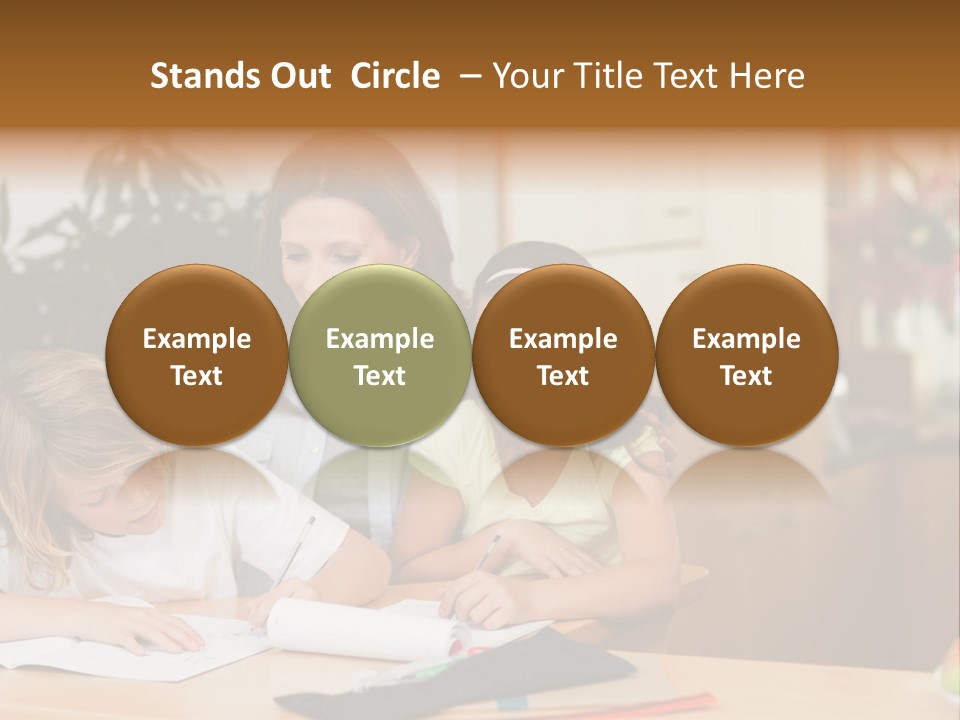 Mature Girl Pencil PowerPoint Template