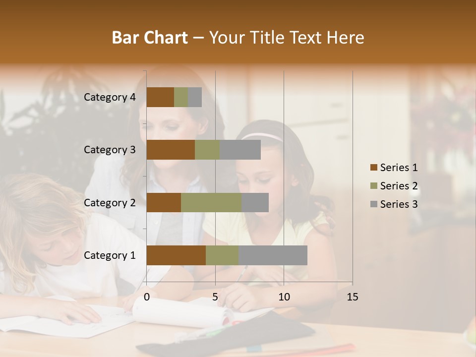 Mature Girl Pencil PowerPoint Template