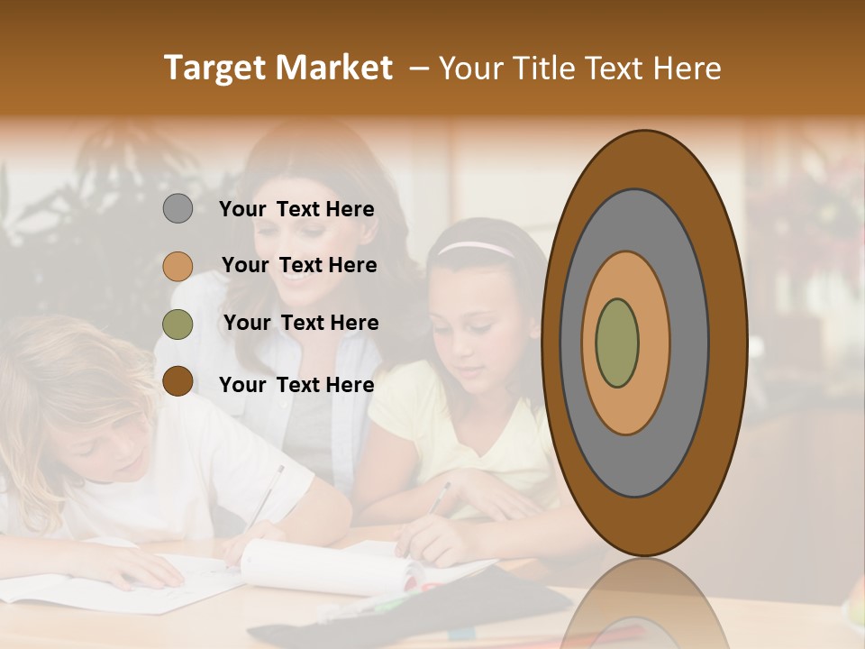 Mature Girl Pencil PowerPoint Template