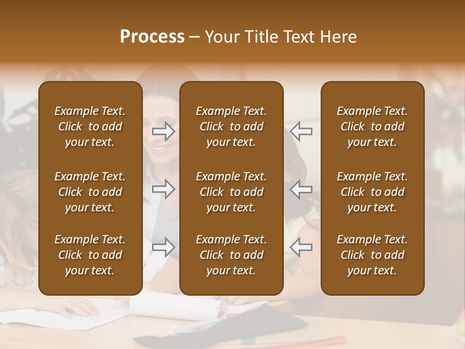 Mature Girl Pencil PowerPoint Template