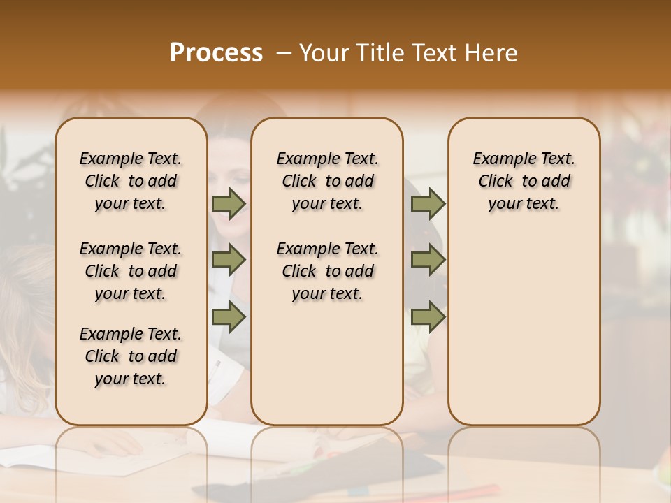 Mature Girl Pencil PowerPoint Template