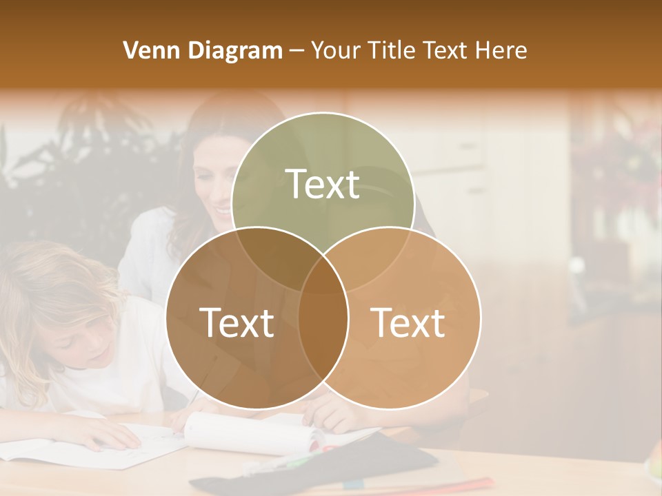 Mature Girl Pencil PowerPoint Template