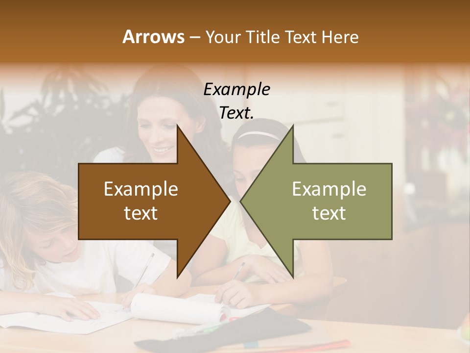 Mature Girl Pencil PowerPoint Template