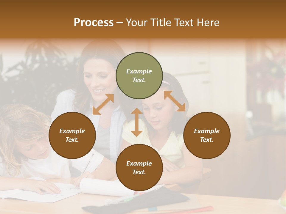 Mature Girl Pencil PowerPoint Template