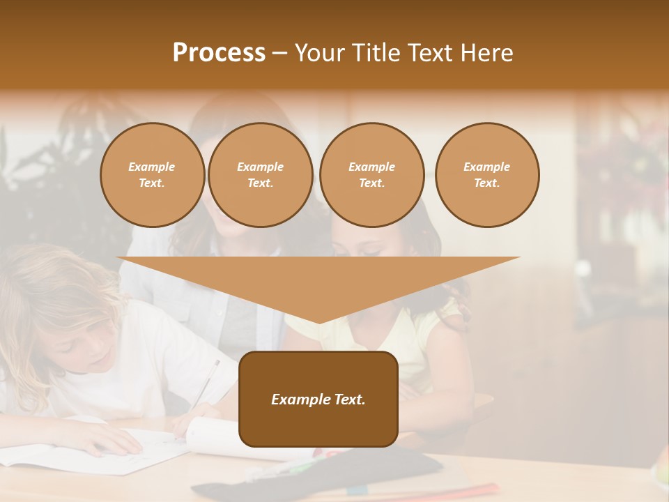 Mature Girl Pencil PowerPoint Template