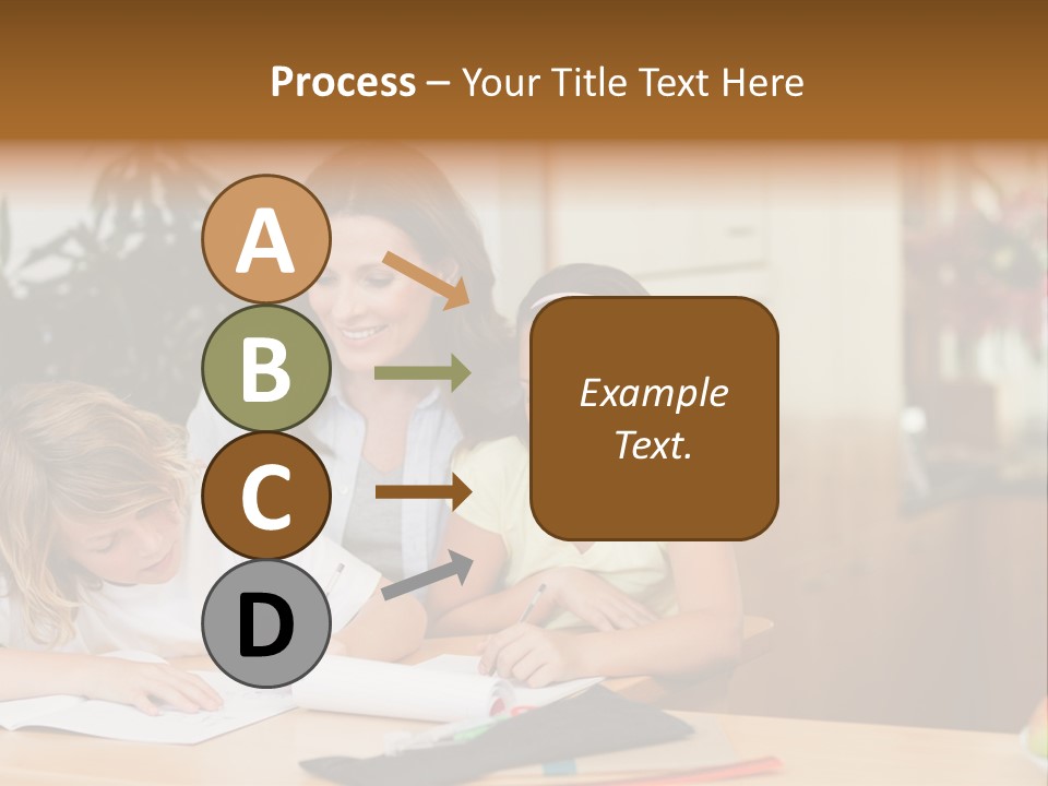 Mature Girl Pencil PowerPoint Template