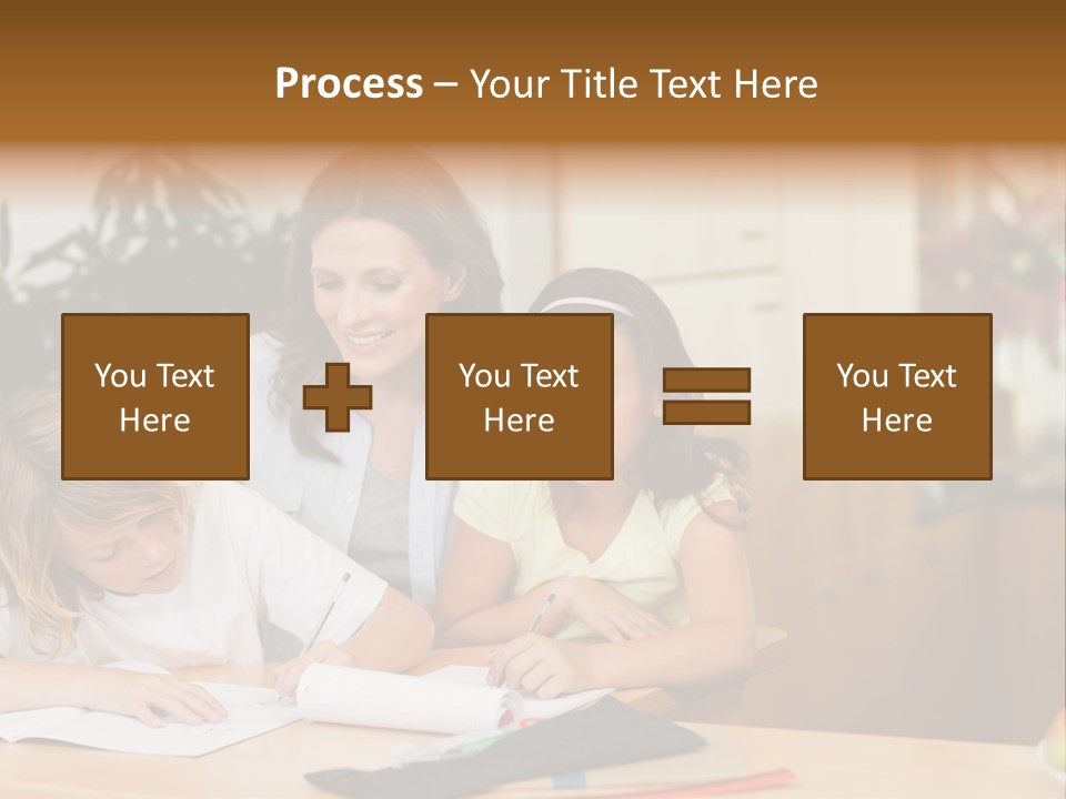 Mature Girl Pencil PowerPoint Template