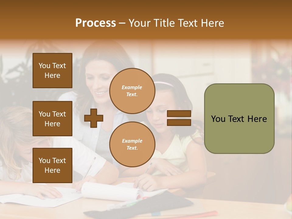 Mature Girl Pencil PowerPoint Template