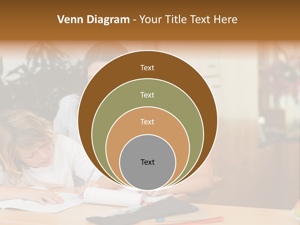 Mature Girl Pencil PowerPoint Template