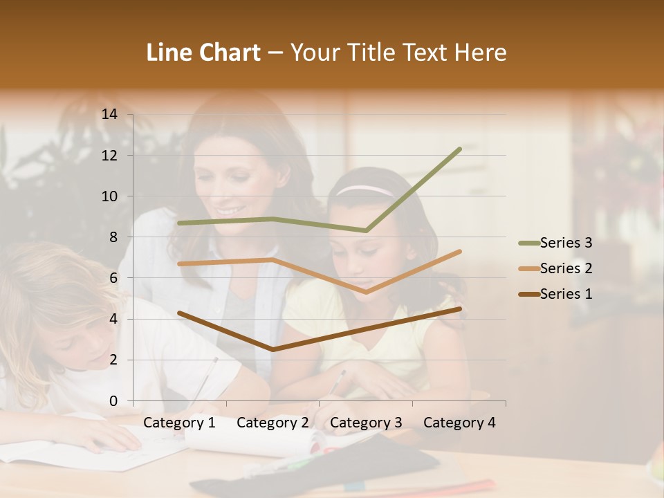 Mature Girl Pencil PowerPoint Template
