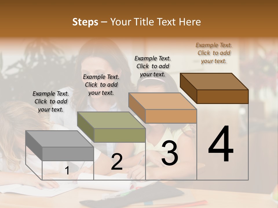 Mature Girl Pencil PowerPoint Template