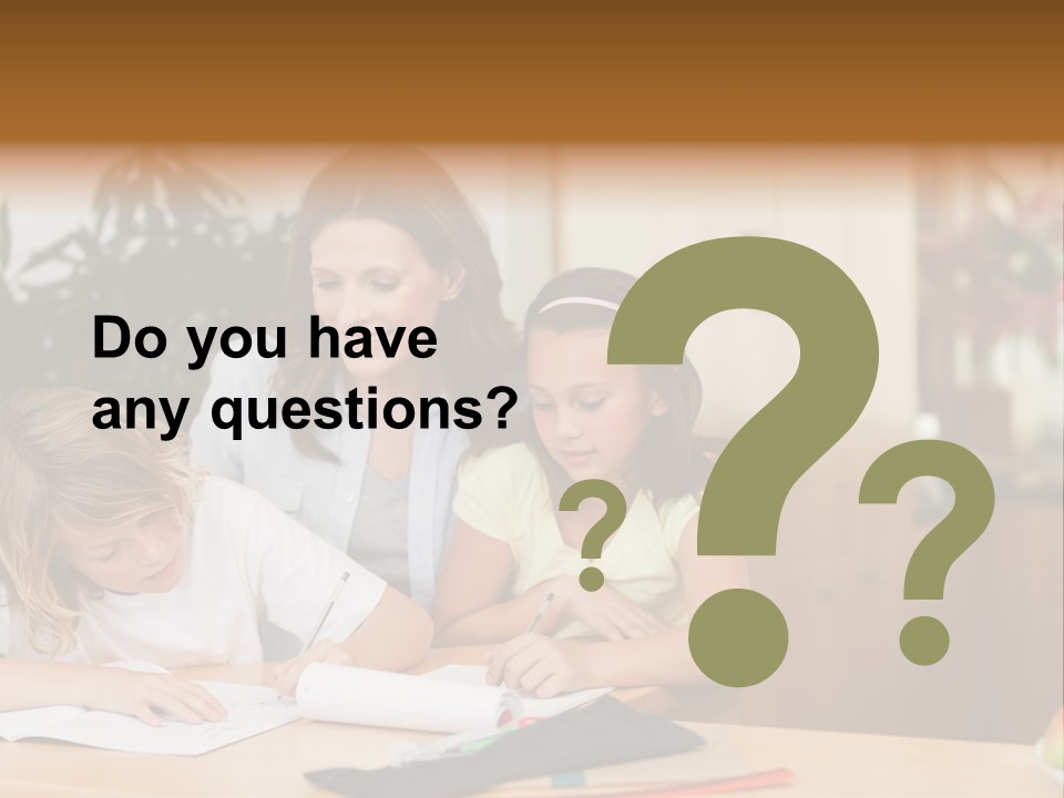 Mature Girl Pencil PowerPoint Template