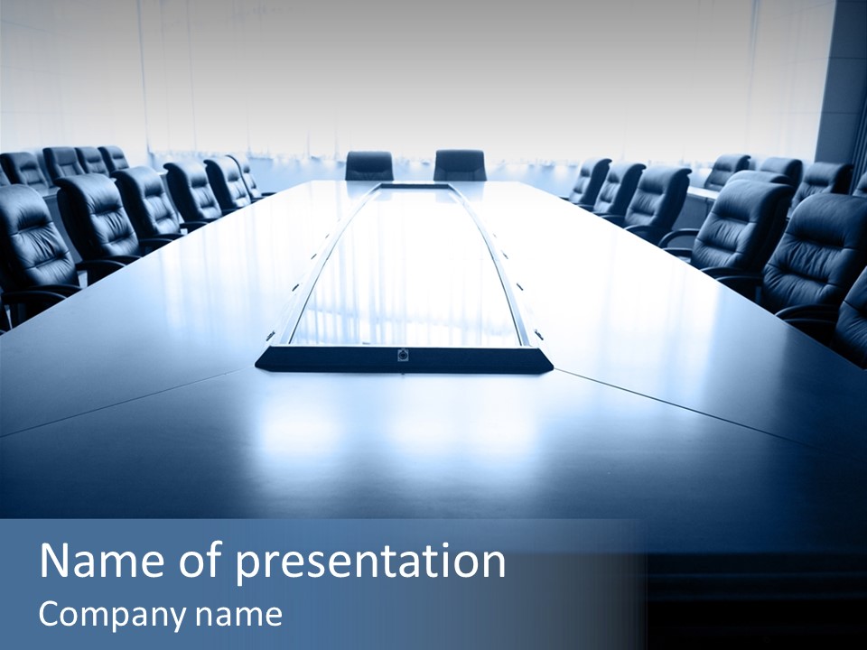 Work Seat Table PowerPoint Template