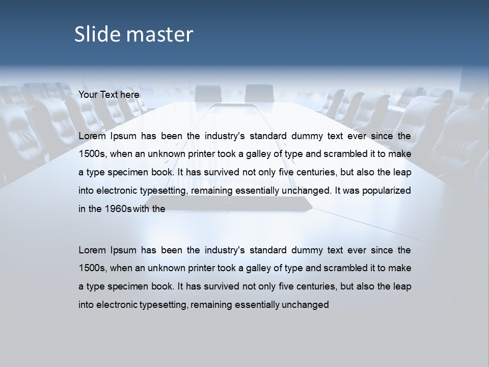 Work Seat Table PowerPoint Template