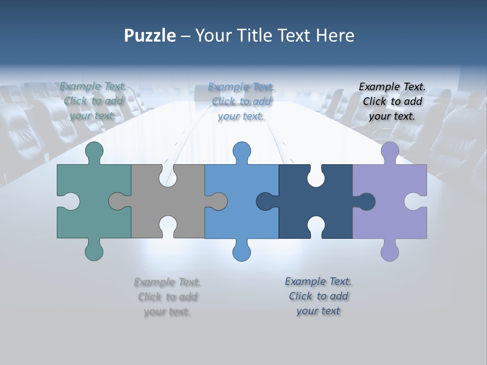 Work Seat Table PowerPoint Template