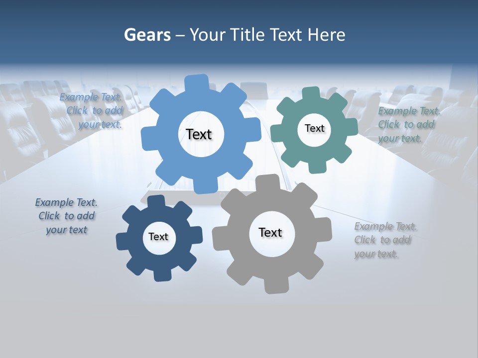 Work Seat Table PowerPoint Template