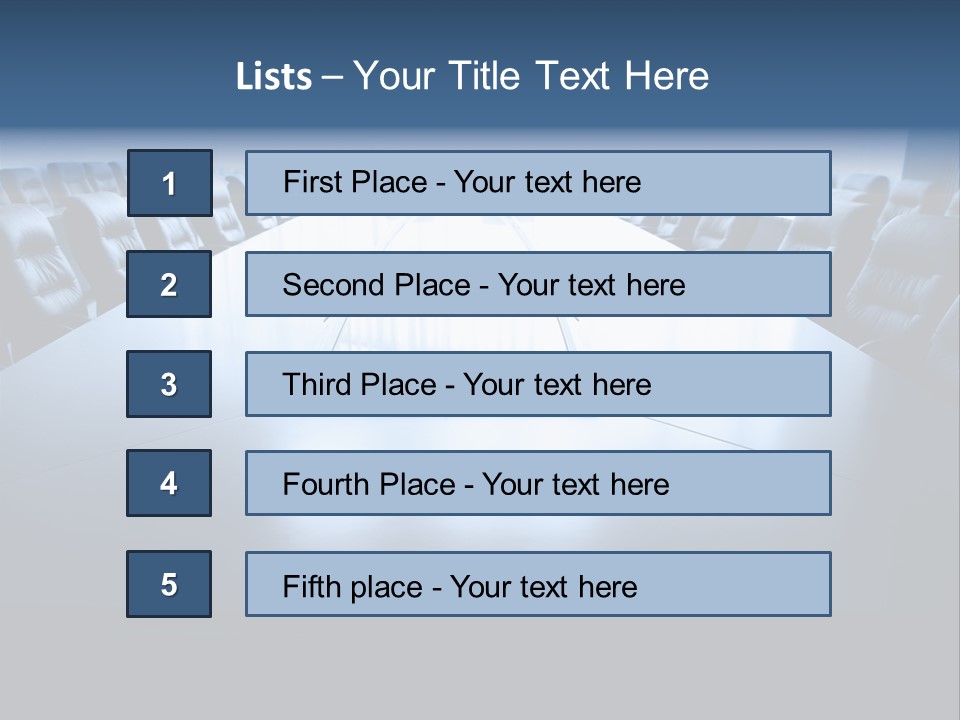 Work Seat Table PowerPoint Template