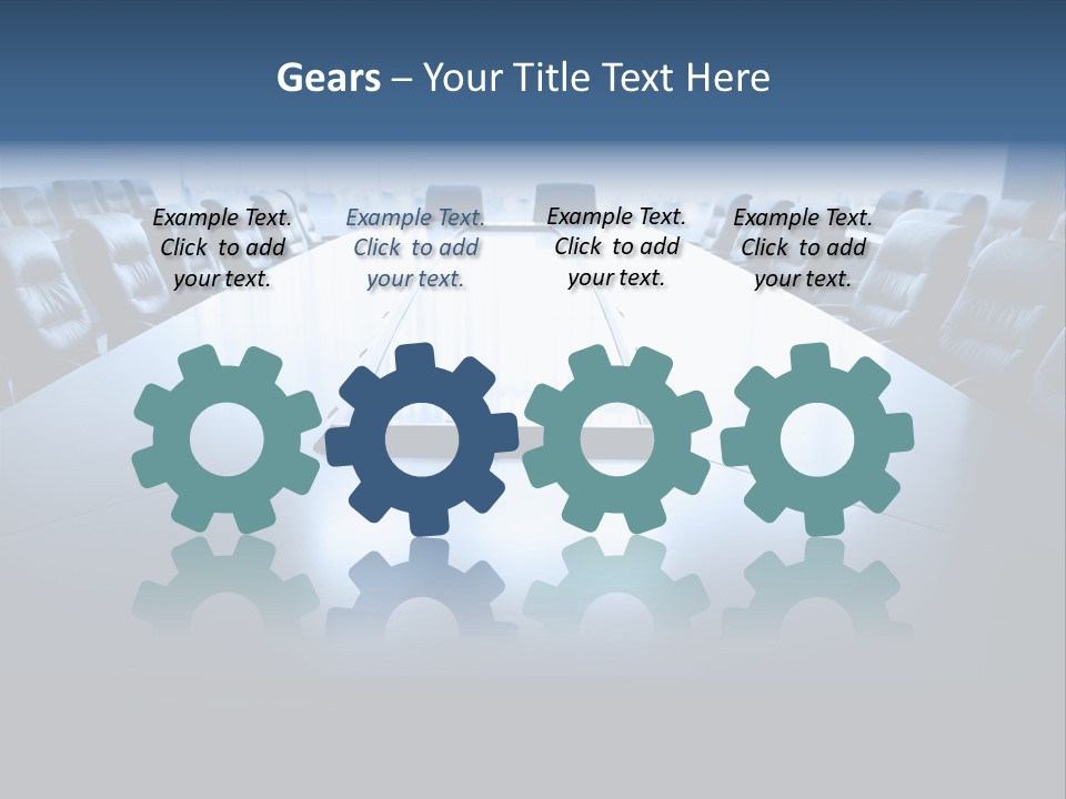 Work Seat Table PowerPoint Template