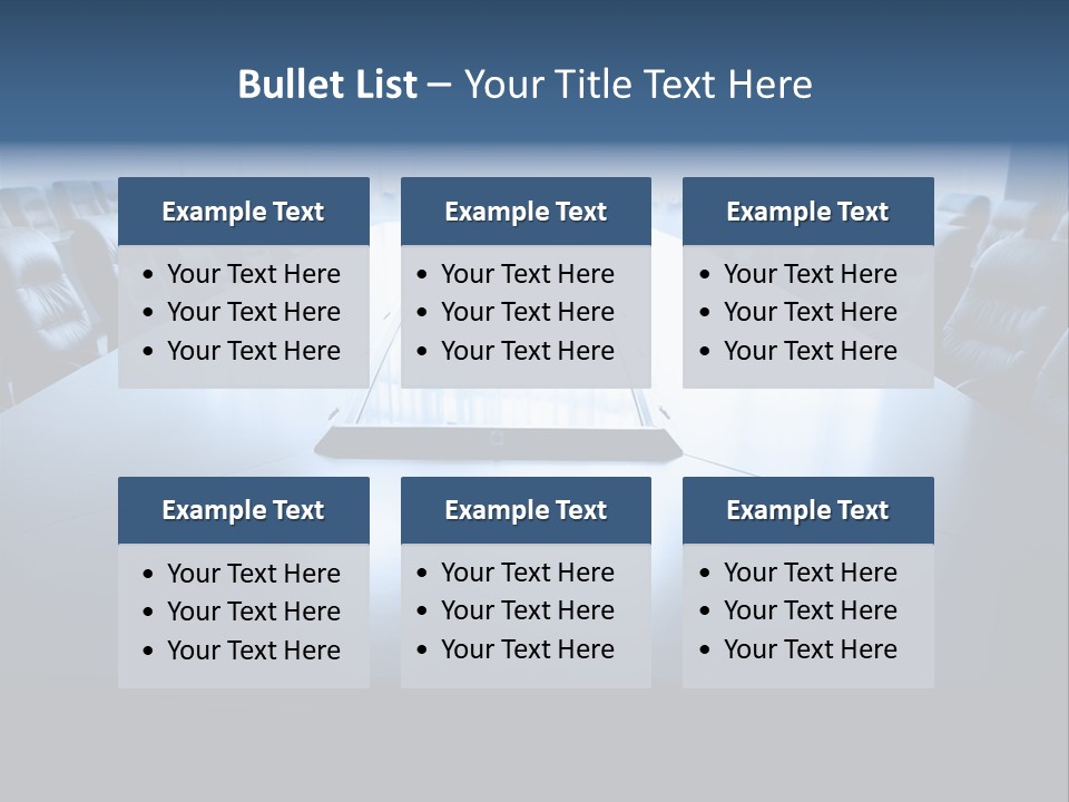 Work Seat Table PowerPoint Template