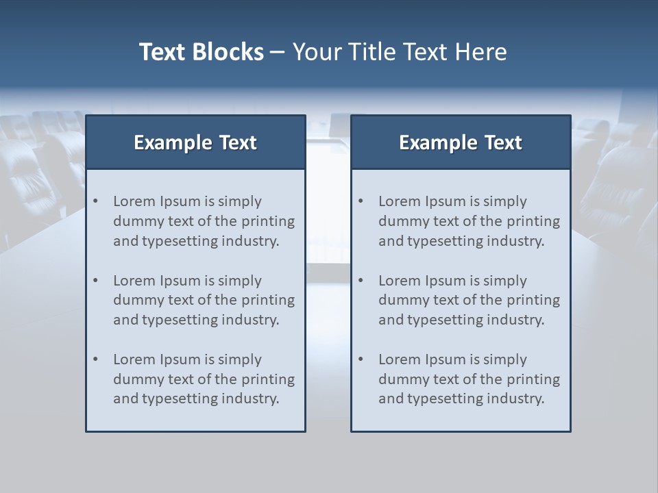 Work Seat Table PowerPoint Template