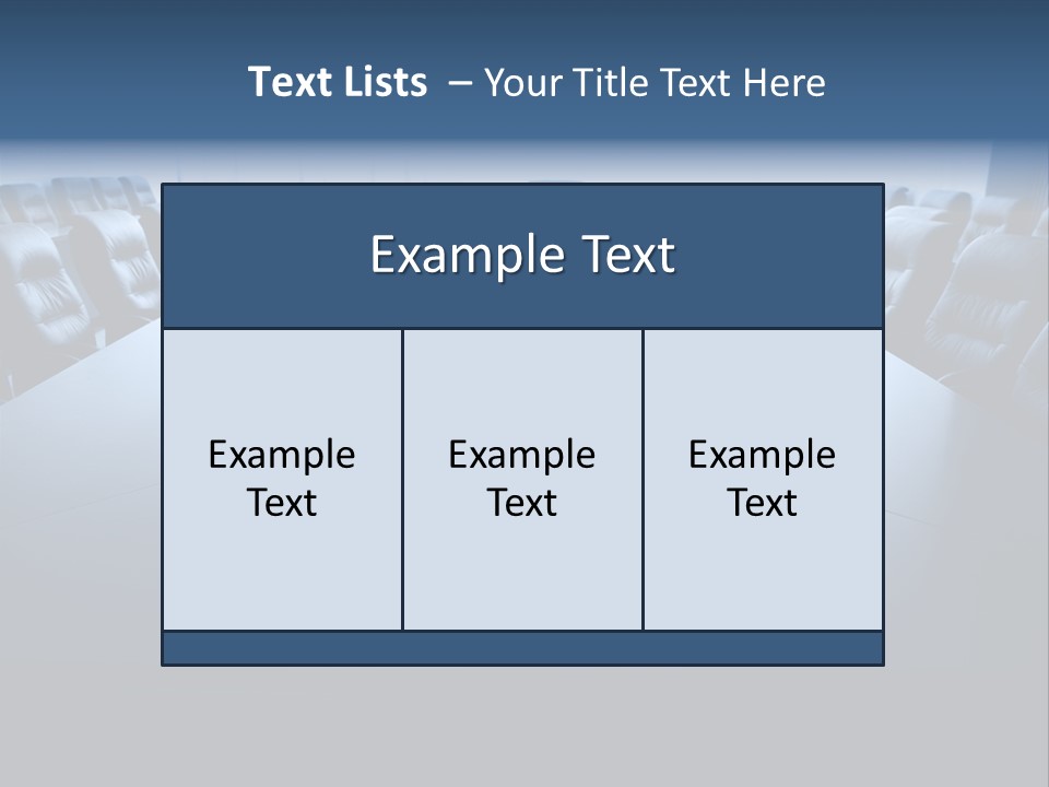 Work Seat Table PowerPoint Template