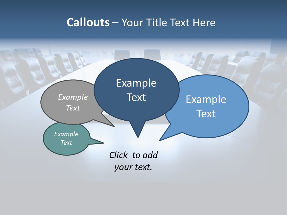Work Seat Table PowerPoint Template