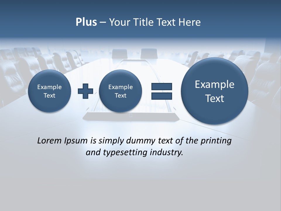 Work Seat Table PowerPoint Template