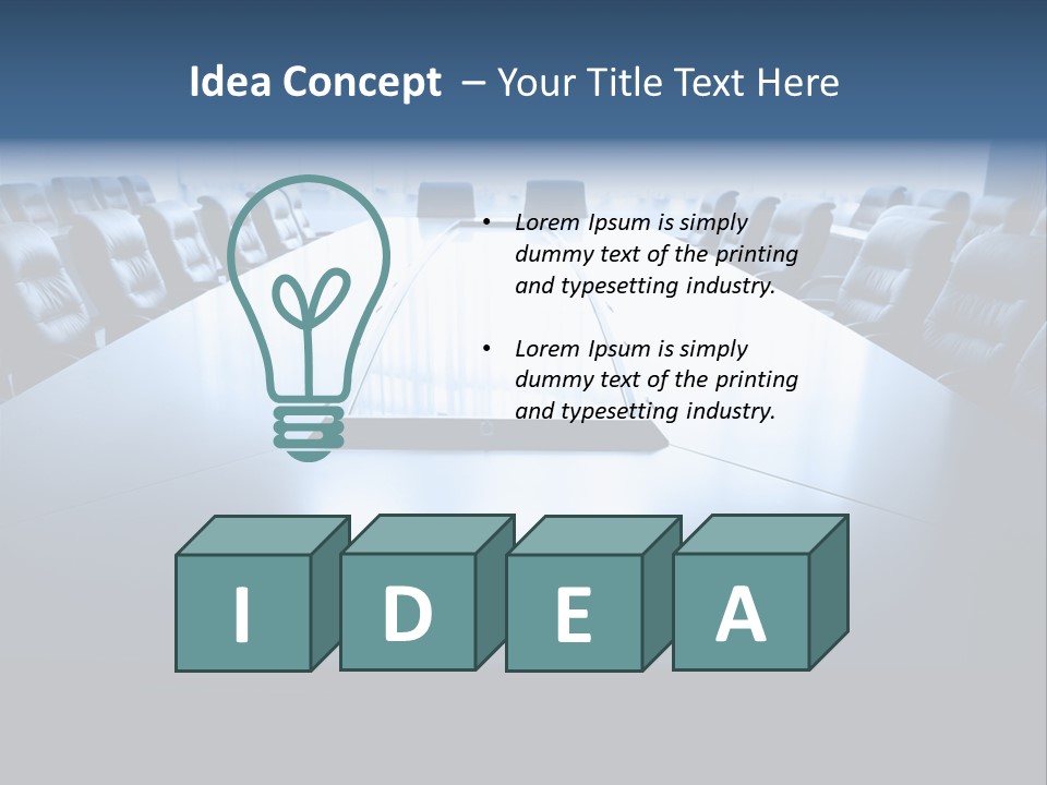 Work Seat Table PowerPoint Template