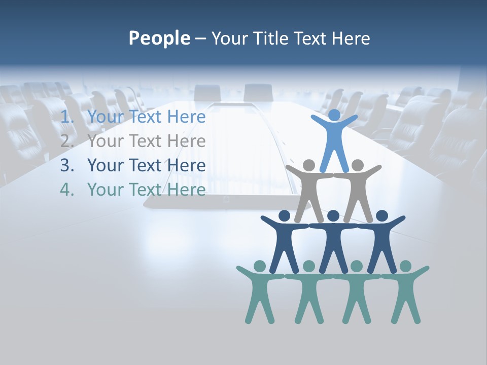 Work Seat Table PowerPoint Template