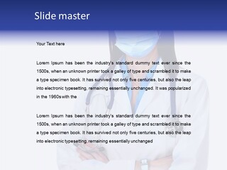 A Woman Doctor Wearing A Face Mask And A Stethoscope PowerPoint Template
